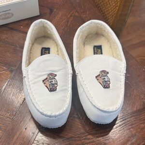Polo by Ralph Lauren White Kids Shoes with Bear Design